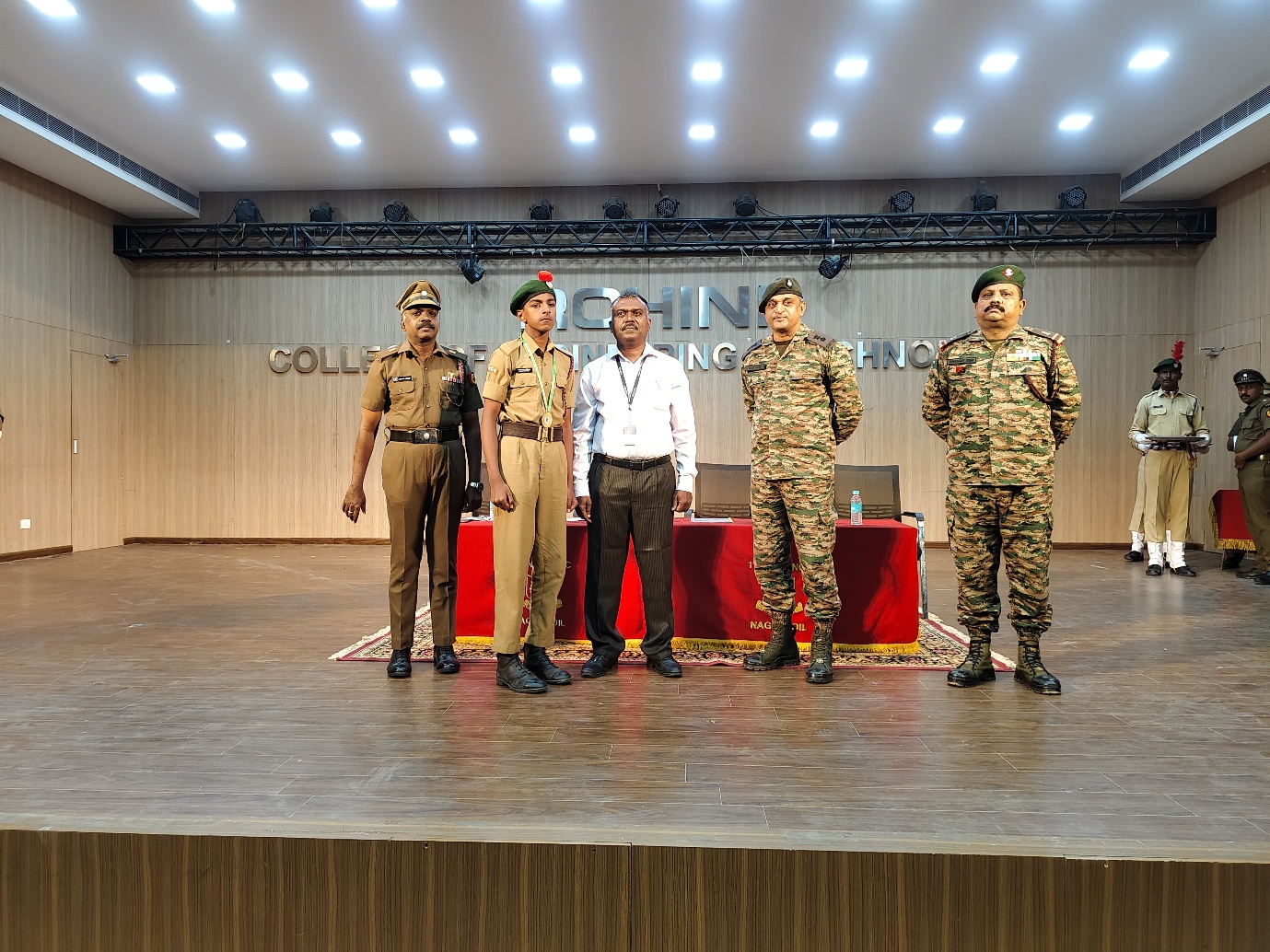 Cadet receiving recognition for Best Firer Award