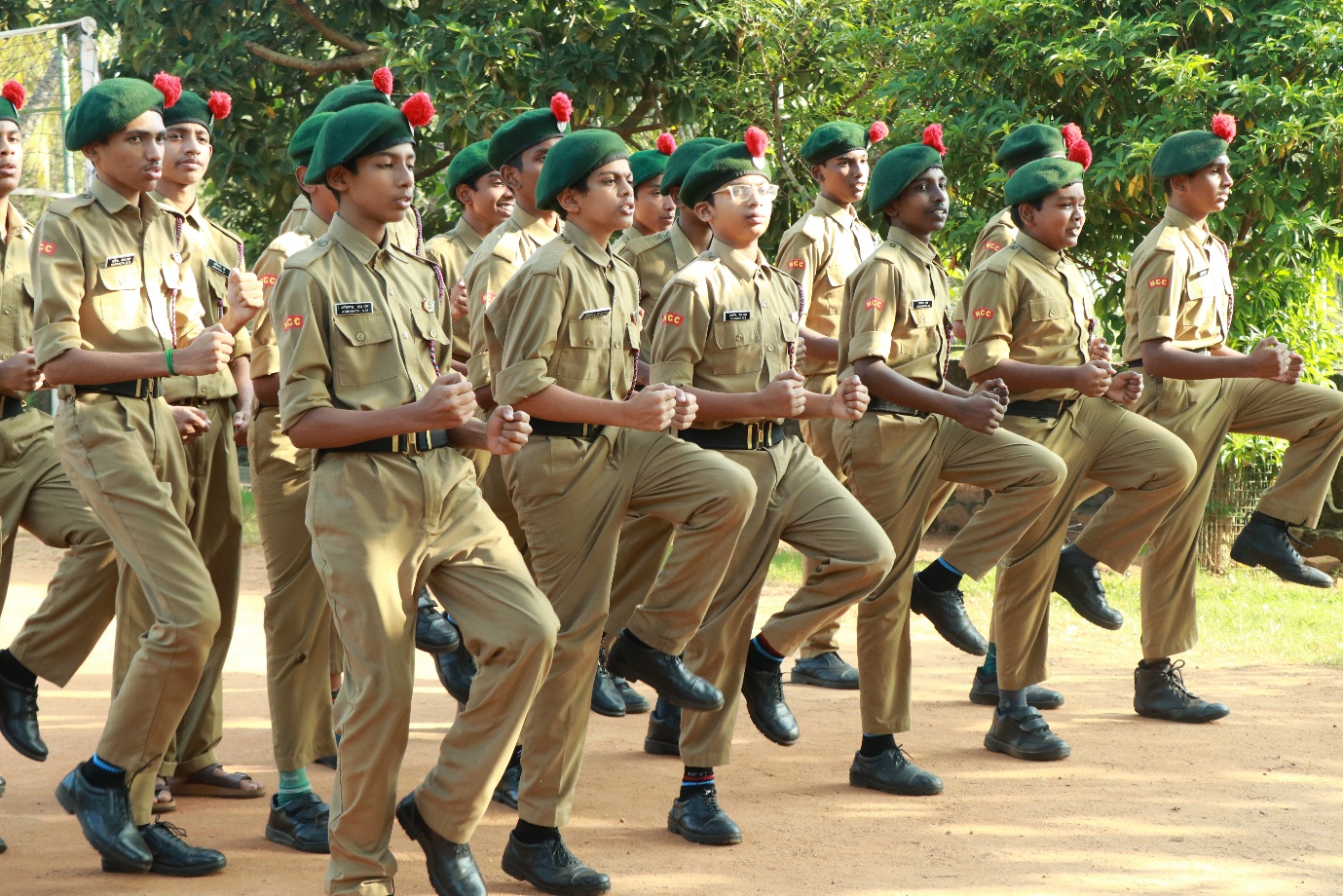 NCC cadets taking part in community awareness activities